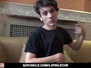 Preview 4 of Cute Latino Boy Sucks And Fucks Uncut BigCock