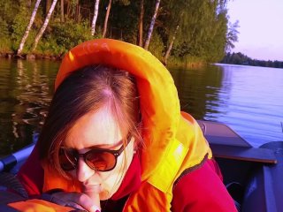 exclusive, river, минет в лодке, outdoor blowjob