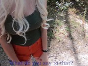 Preview 3 of Fucked someone else's unfaithful girl and finished her panties in the woods