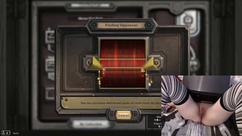 Naked Gamer Girl probeert een nieuwe held uit in Hearthstone #2