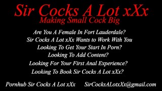 Sir Cocks A Lot xXx Mannelijke porno Star Casting wervingsjob vrouwelijke Fort Lauderdale Miami Florida Escorts