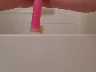 Legs spread while fucking myself with my dildo