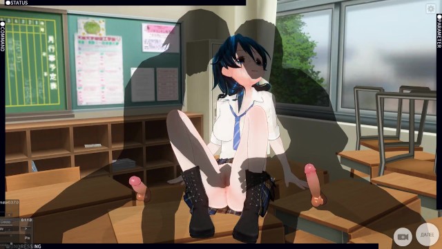 3D HENTAI Schoolgirl Loves to Fuck with two Guys during Break