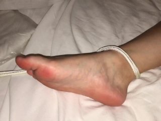 tied up, foot fetish, fingering, pov