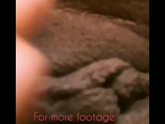 Ebony teen playing with her fat pussy 