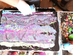 Bunter Sex und Acryl pouring