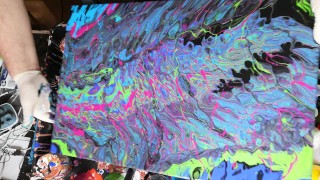 Colorful sex and acrylic pouring