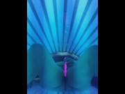 Preview 4 of Propped up view of me cumming in the Public Tanning Bed