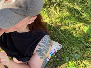 Blowjob_and deep creampie after outdoor sex with my girlfriend.LeoKleo