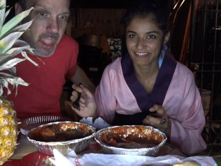 Feeding the Dr. Itialian Food. Feeder/feedee