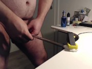 Preview 6 of Impaling my cock on a steel sound