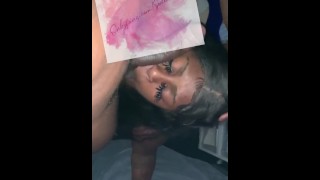 Sucking daddy dick while I look him in his eyes! Full video on onlyfans