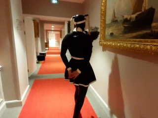 latex, bondage, solo female, maid