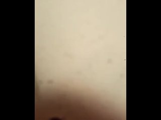 cumshot, amateur, shower time fun, vertical video