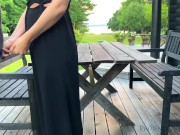 Preview 2 of sex with stepdaughter before she leaves to school - morning outdoor quickie