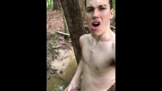 Jesse Gold 19 Is Almost Caught Jerking Off In The Woods When He Is Caught Jerking Off