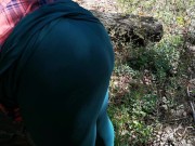 Preview 1 of Whipping naked pussy on public trail