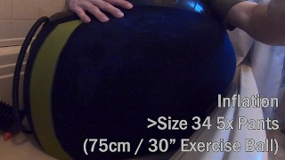 WWM - Tamaño 34 5x pantalones con inflación de bolas de ejercicio