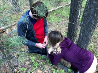 Sucked a Stranger in the Woods to_Help Her - PublicSex