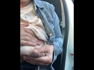 fuck fan, public, squirting breastmilk, breast milk