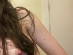 Cute Small Petite Hot Barely 18 Year Old Amateur Plays with Her Natural Titties