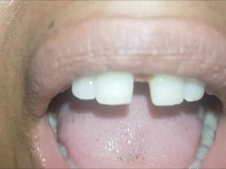 Mouth, spit and belly button fetish