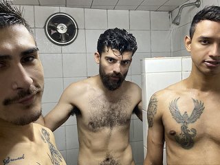 🔥Latino Hottie Gael Fucked By Two Hunks In The Shower