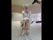 Preview 6 of Kigurumi Extreme Plastic Bag Breathplay with Hairdryer