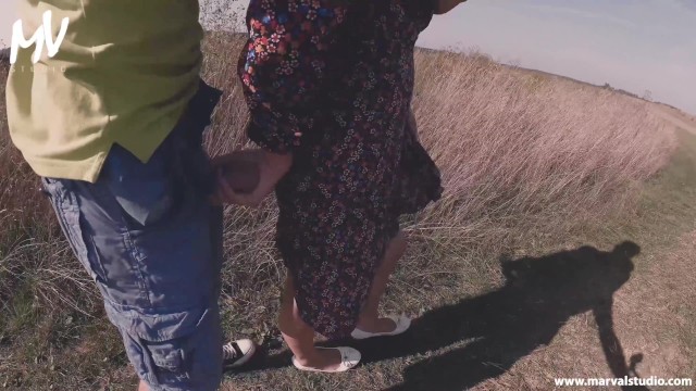 ♥ MarVal - we were Walking in a Rural Field and my Husband Fucked me on the Path Lactating MILF ♥