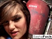 Preview 3 of Sexy Sasha Grey lives out her fantasies in the boiler room!