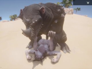 Wild Life / Rasha Wolf Furry girl getting a big dick