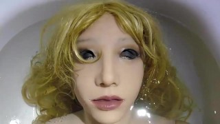 Bimbo Bathroom Lockdown Trailer - Miss Eva Mae silicone skinsut deep m2f transformation