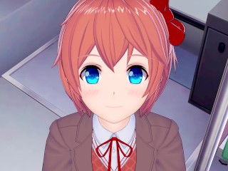 DDLC Sayori wants to Fuck on the Bus POV Hentai