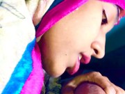Preview 1 of INDIAN MUSLIM Colorful HIJAB blowjob desi teen IMMFUCK
