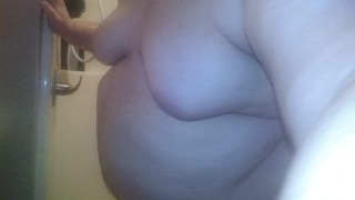 A Fat Man Showering