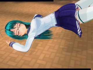 3D HENTAI schoolgirl with glasses fucked the director and got a high_score