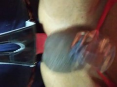 Misstress pegging Sissy CD in chastity