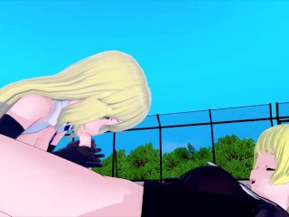 FUTA FLYING WITCH ANZU SHIINA X DANMACHI AIS WALLENSTEIN (3D HENTAI)