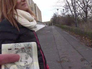 HUNT4K. Teen ginger tells the price ofher pussy_and stranger agrees