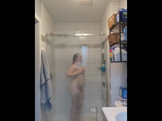 SPY - Curvy Blonde TEEN Plays with Pussy and_Takes Sexy_Shower