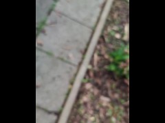 Girlfriend is wanking my dick outdoor again *scratching head*