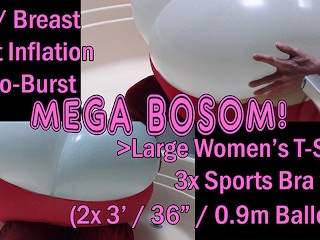 WWM - Large Shirt Mega Bosom Fill to Burst Inflation