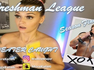 FreshmanLeague Season Finale - Cheating Girlfriend Caught and Apologized by Swallowing Cum