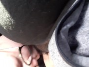 Preview 1 of Black cock filling my mouth in parking lot PDX
