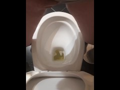 Public Toilet and Pee strong stream Standing position We girls too can do it