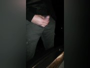 Preview 4 of Very horny man Jerking off in public in the rain. Handsfree cum! - SoloXman