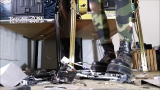 Computer Crushing with Doc Martens Jadon Boots ( View 1) (Trailer)