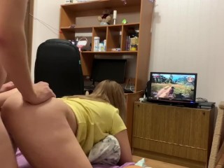 Fucked his Stepsister while she was Playing the Witcher