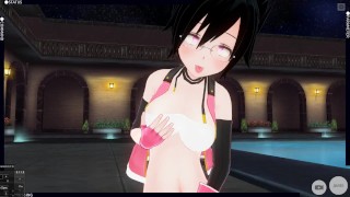 3D HENTAI trailer Nana Kozuki masturbates and cums with squirting and AHEGAO