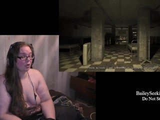 Naked with Vibrator Outlast Play through Part 3